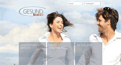 Desktop Screenshot of gesund-bleiben.de